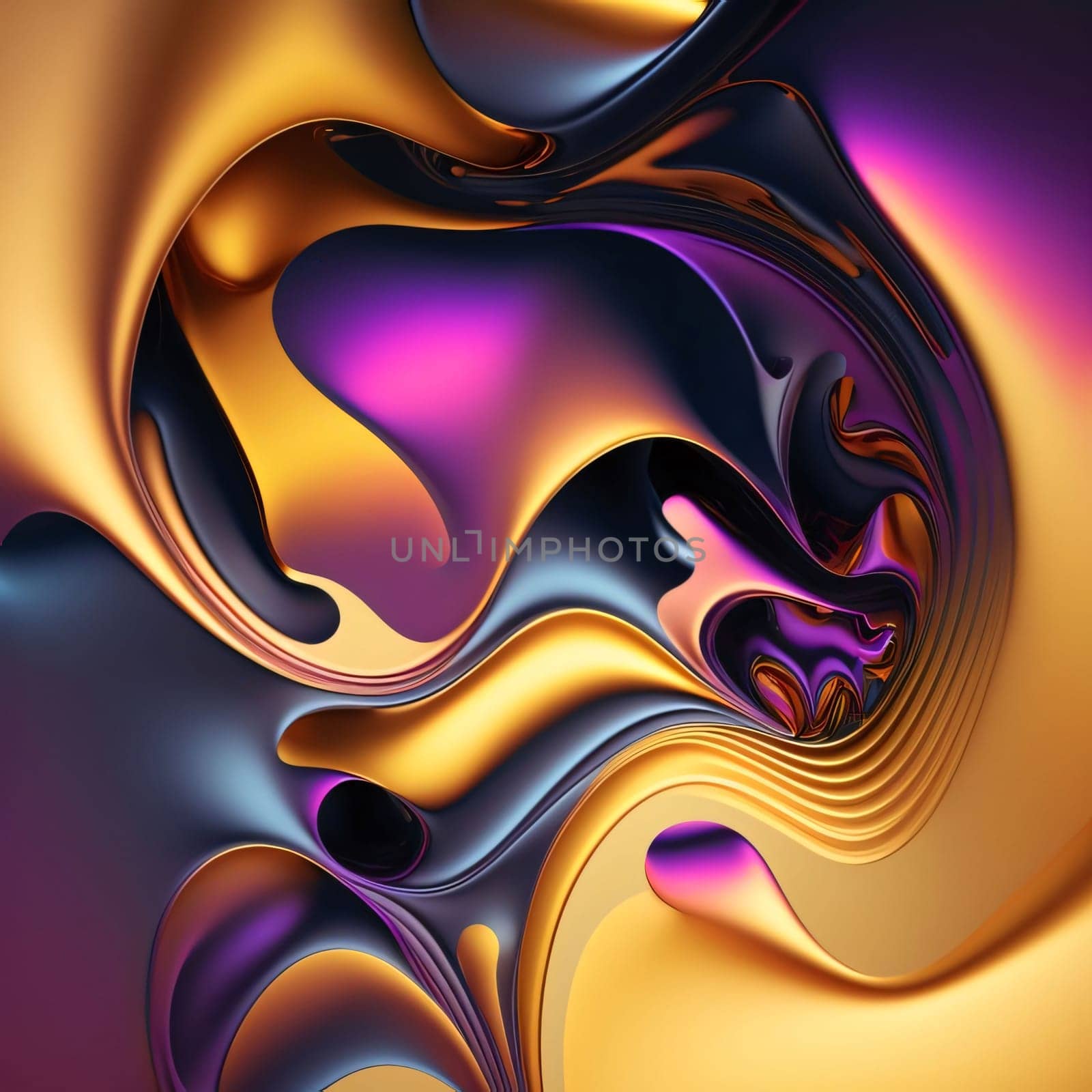 Abstract background design: abstract background with smooth lines in purple, yellow and purple colors