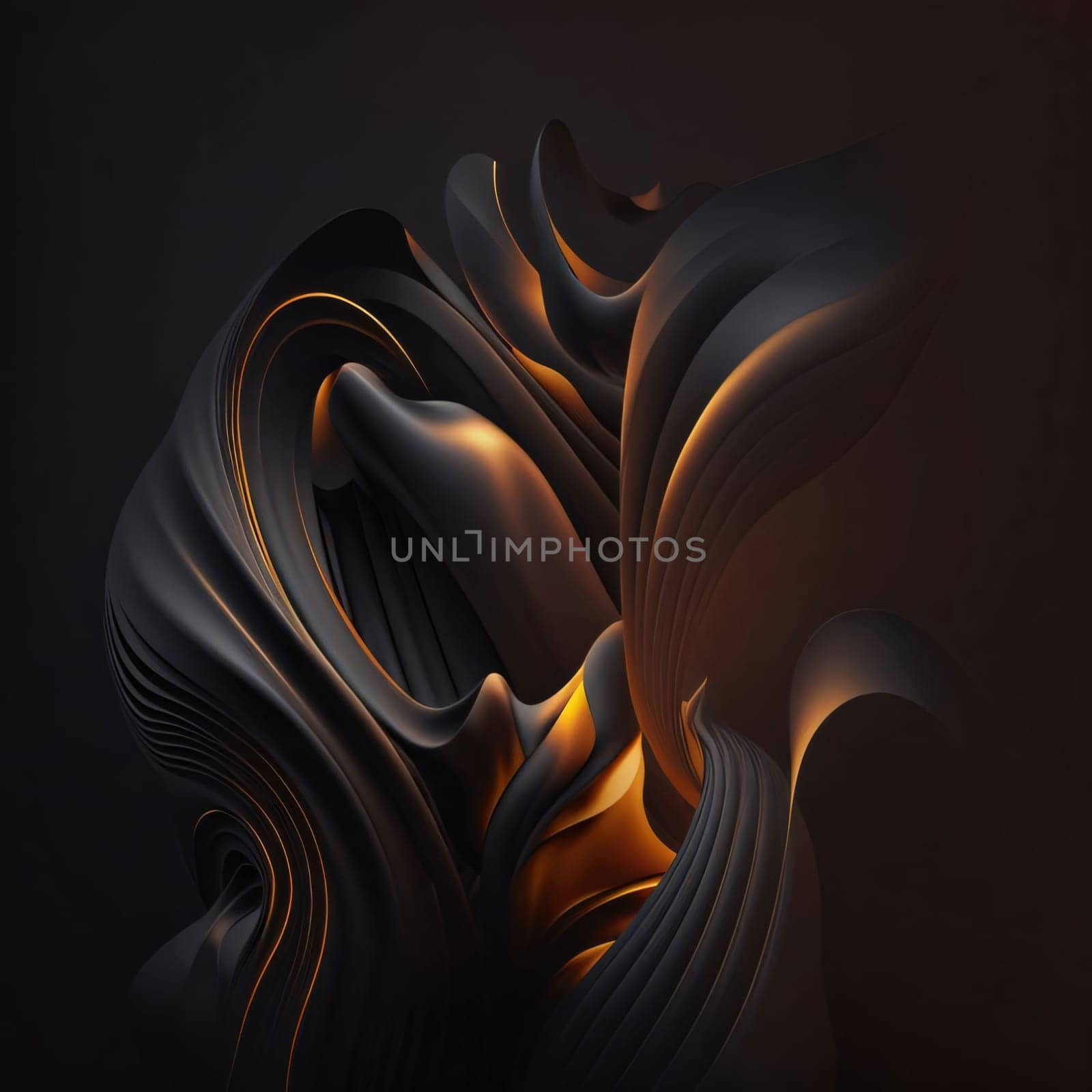 Abstract background design: Abstract 3d rendering of wavy shape. Futuristic background design for poster, cover, branding.
