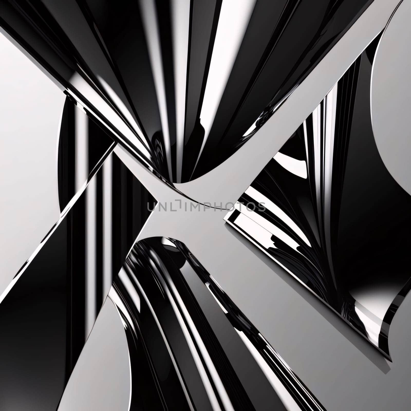 Abstract background design: Abstract metal background. 3d illustration. Black and white colors.