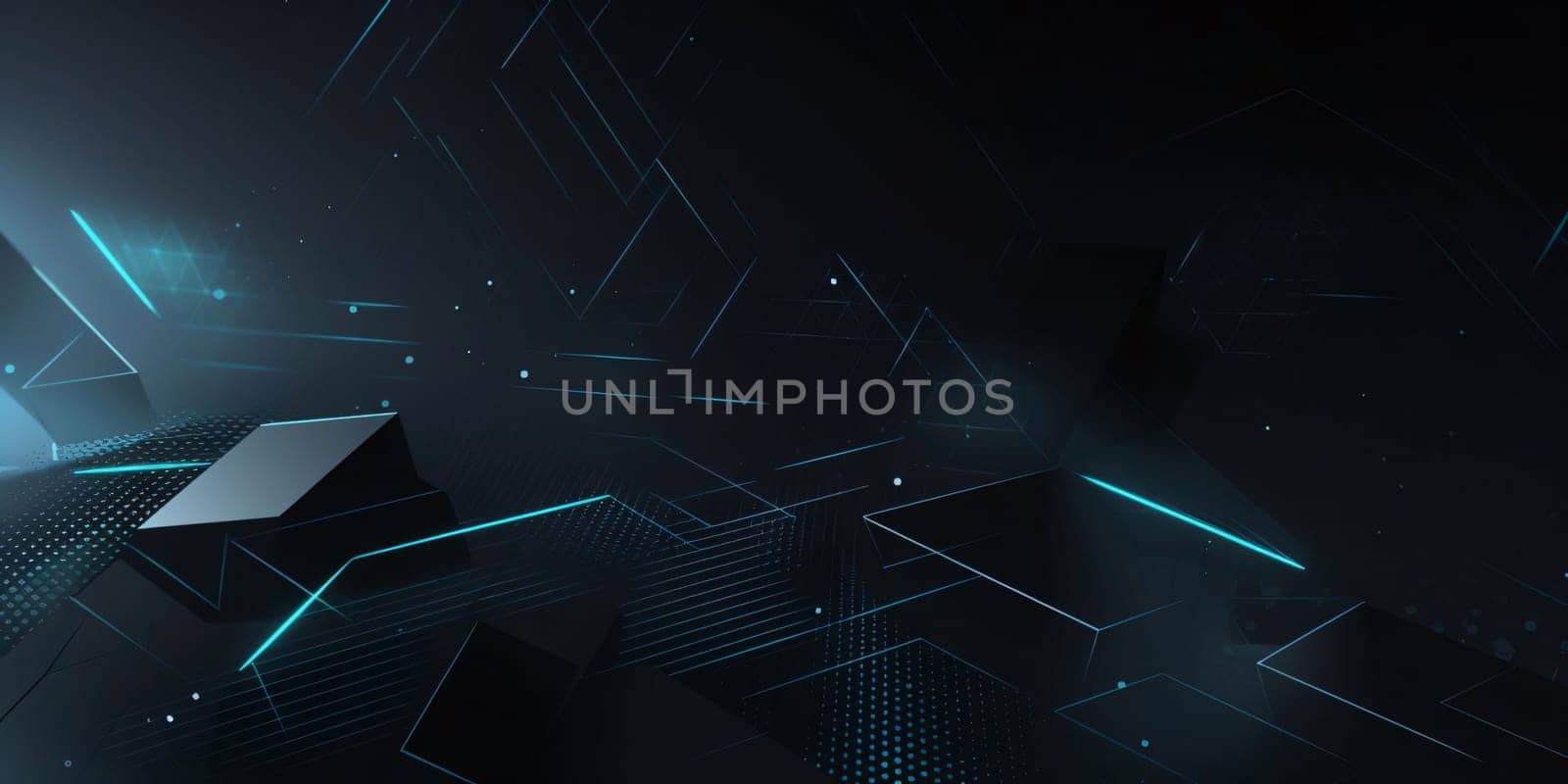 Abstract background design: Abstract technology background with hexagons and glowing lines. Vector Illustration