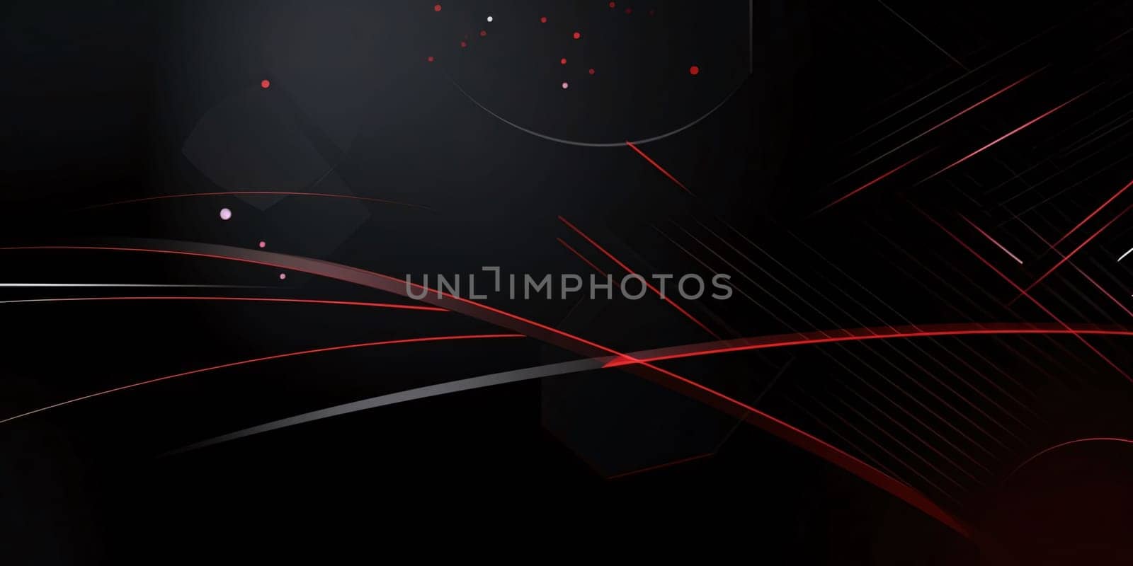 Abstract background with red and black stripes. Futuristic technology style. Vector illustration by ThemesS