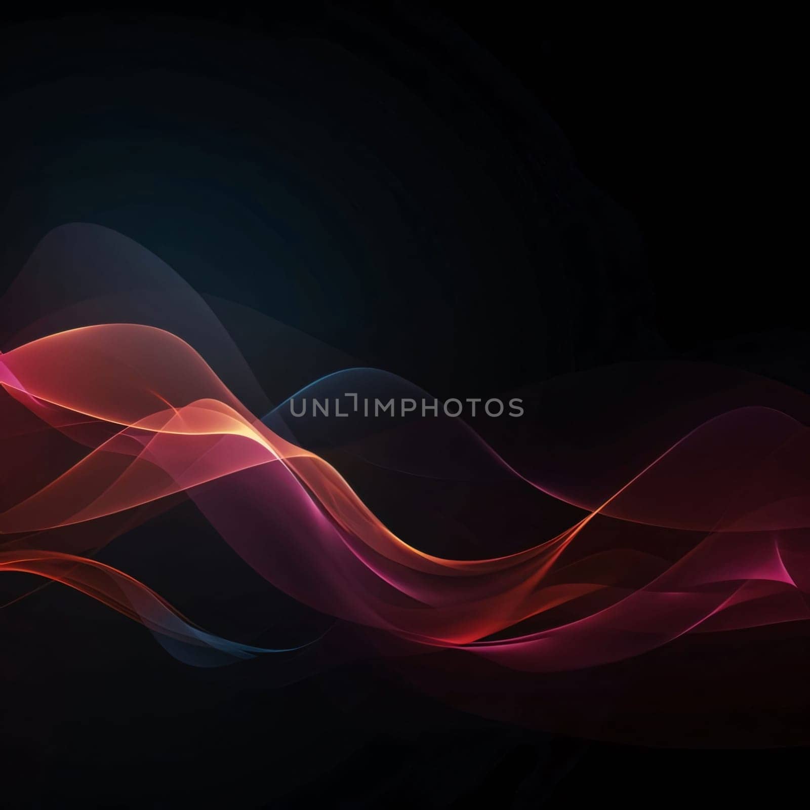 Abstract background design: Dark abstract background with a glowing abstract waves, abstract background for wallpaper