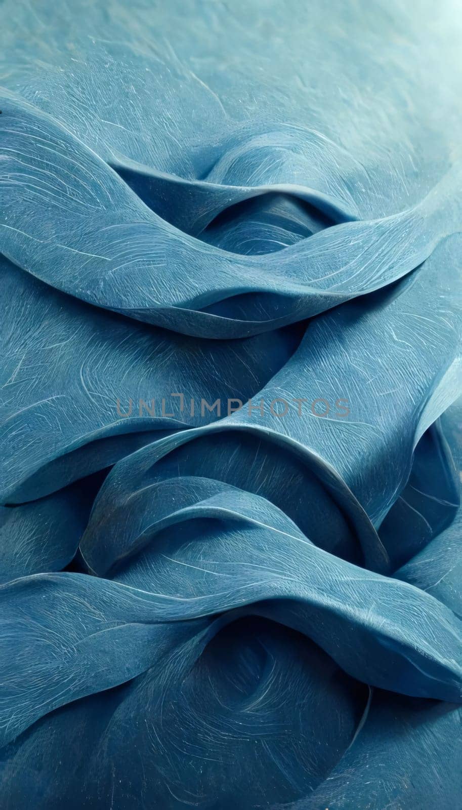 abstract background of blue silk fabric with folds close-up. by ThemesS