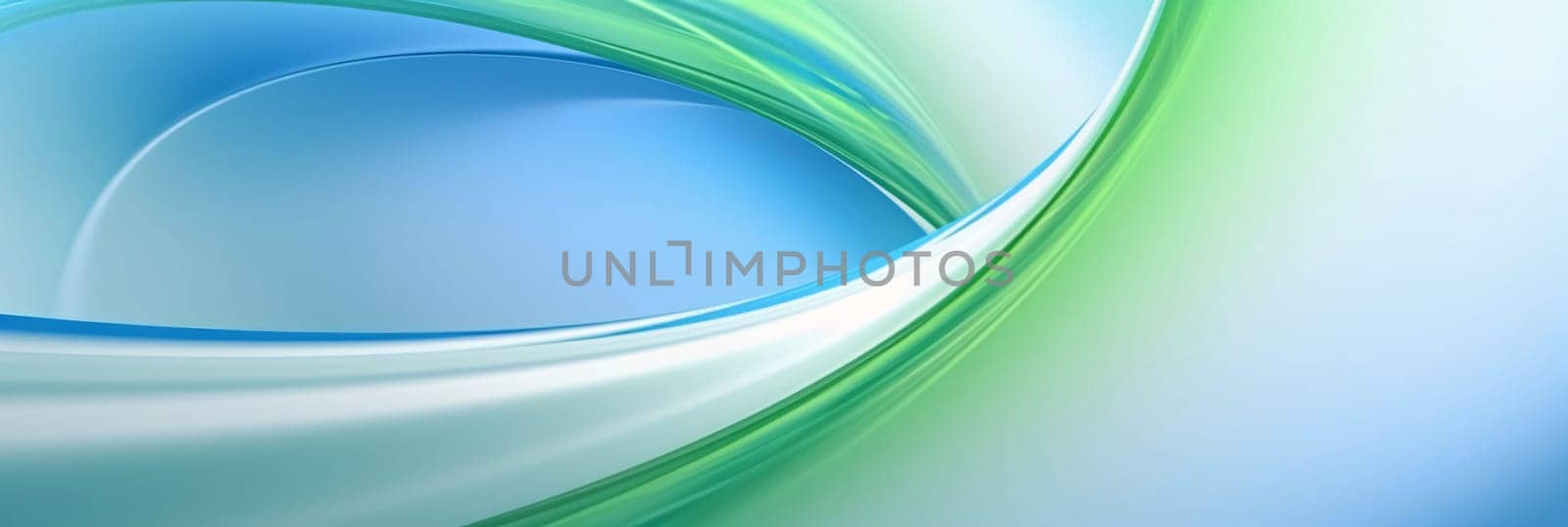 Abstract background, curved lines in blue and green colors. Vector illustration by ThemesS