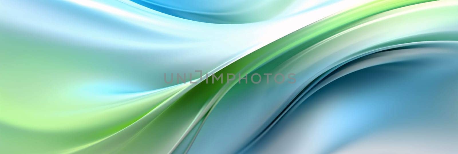 Abstract background with smooth lines in blue and green colors. Vector illustration by ThemesS