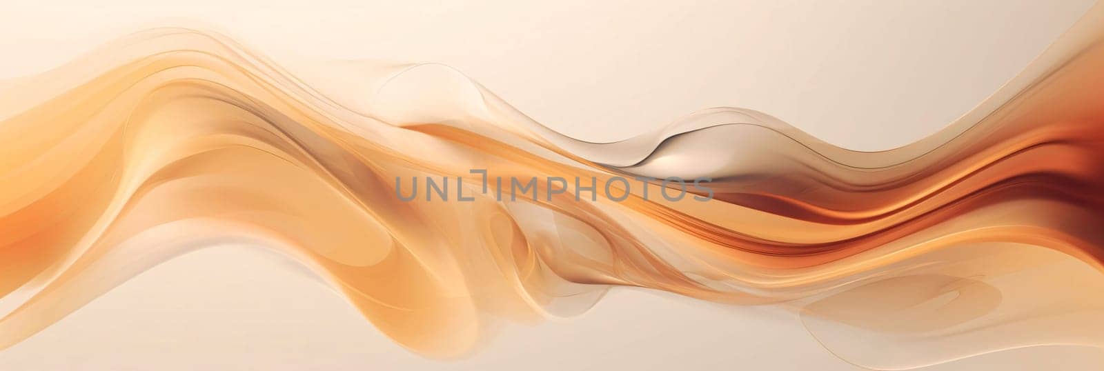abstract background with smooth lines in orange and beige colors, banner by ThemesS