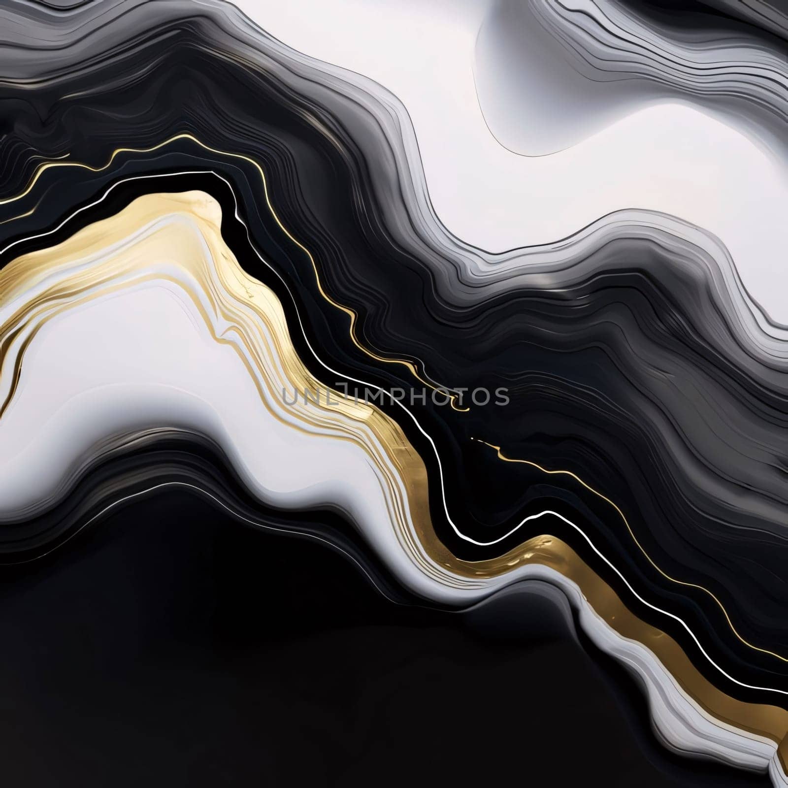 Abstract background design: Marble patterned background. Marbling texture design with gold, black and white colors. Marble patterned texture background.