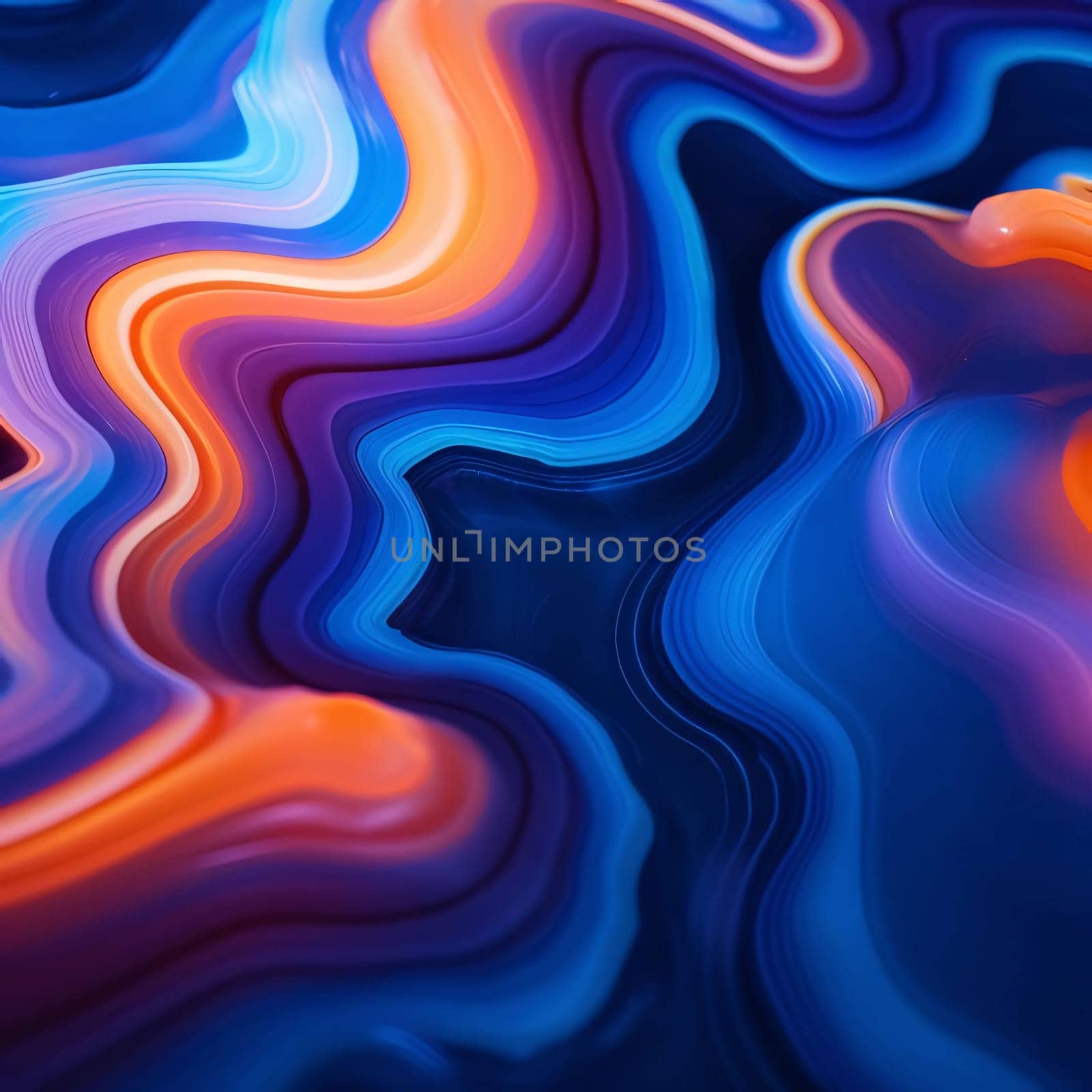 Abstract background design: abstract background with smooth lines in blue, orange and purple colors