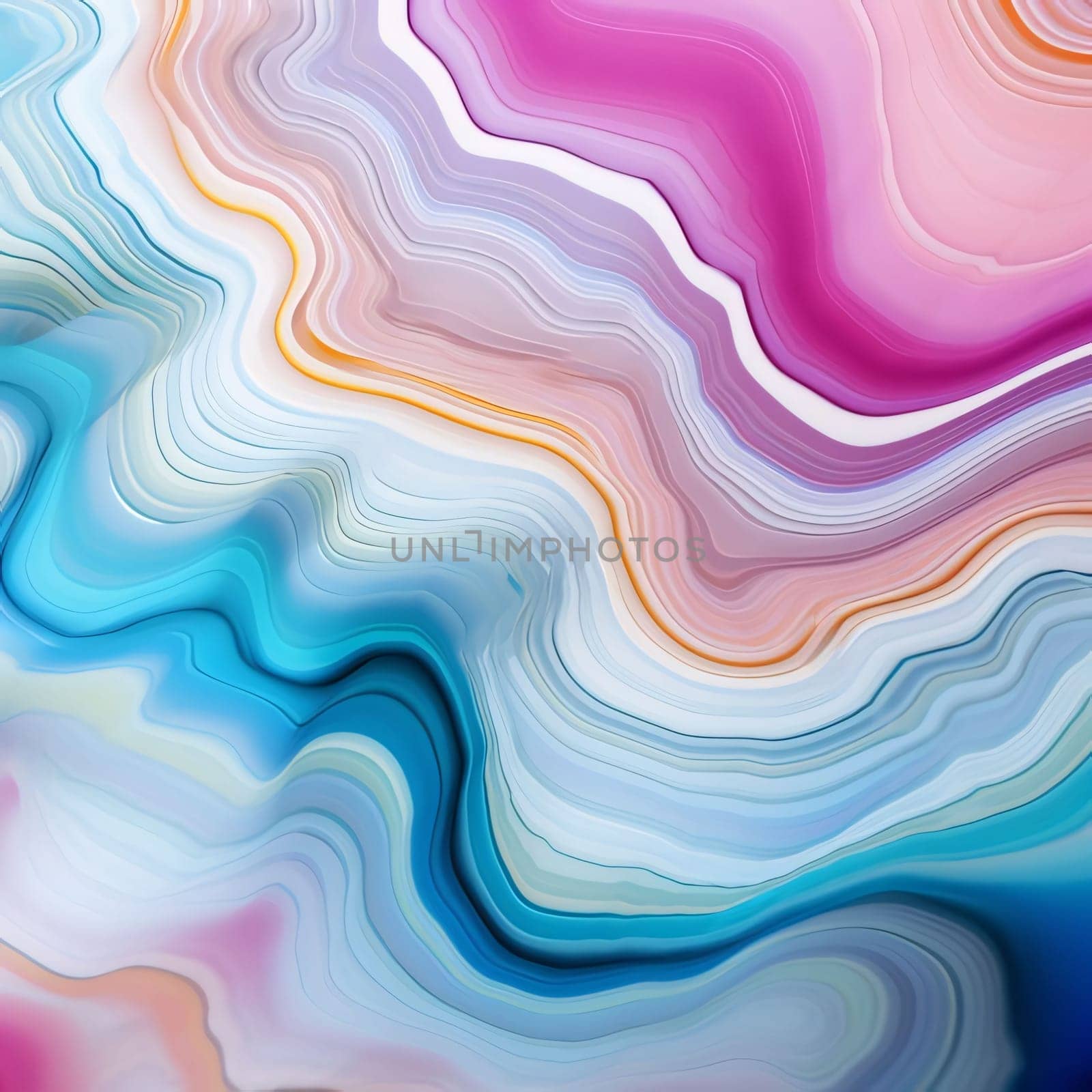 Abstract background design: abstract background with smooth lines in blue, pink and yellow colors