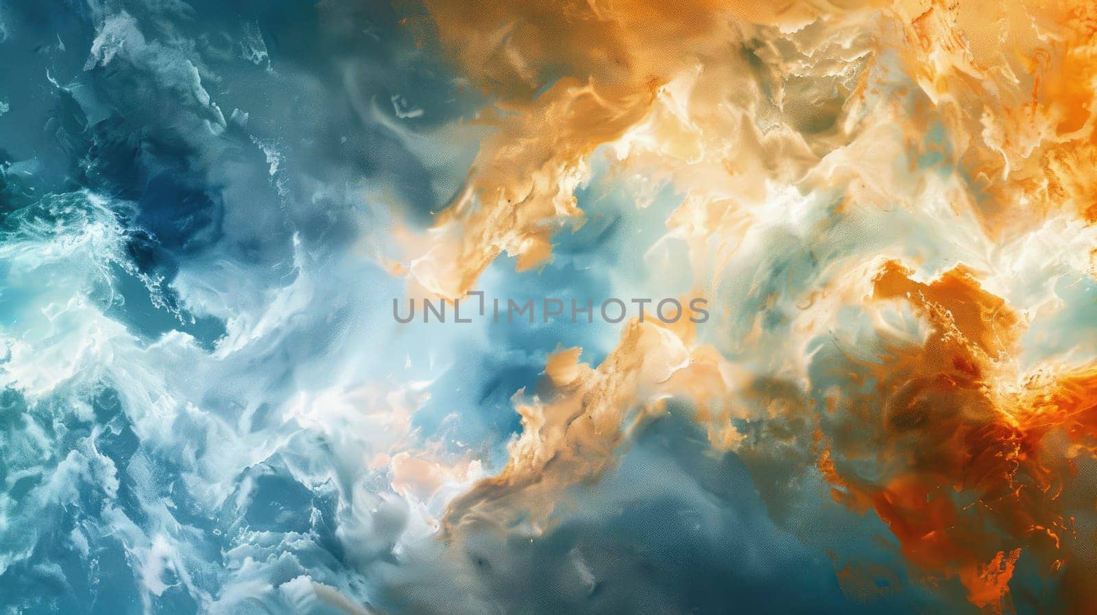 The sky was filled with ominous cumulus clouds, creating a stormy atmosphere. The landscape looked dark as the clouds blocked the sun, hinting at the imminent downpour AIG50