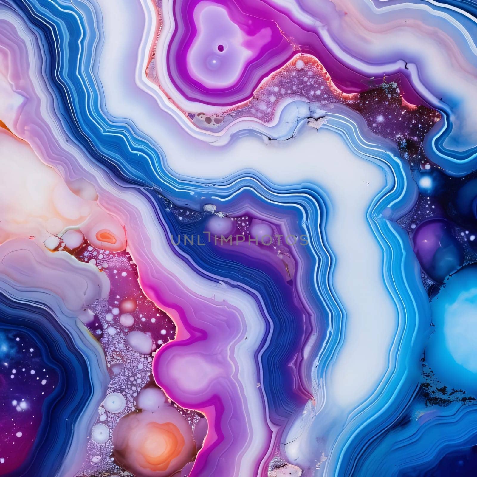 Abstract background design: Abstract background of blue and purple agate. Fantasy fractal texture. Digital art. 3D rendering.