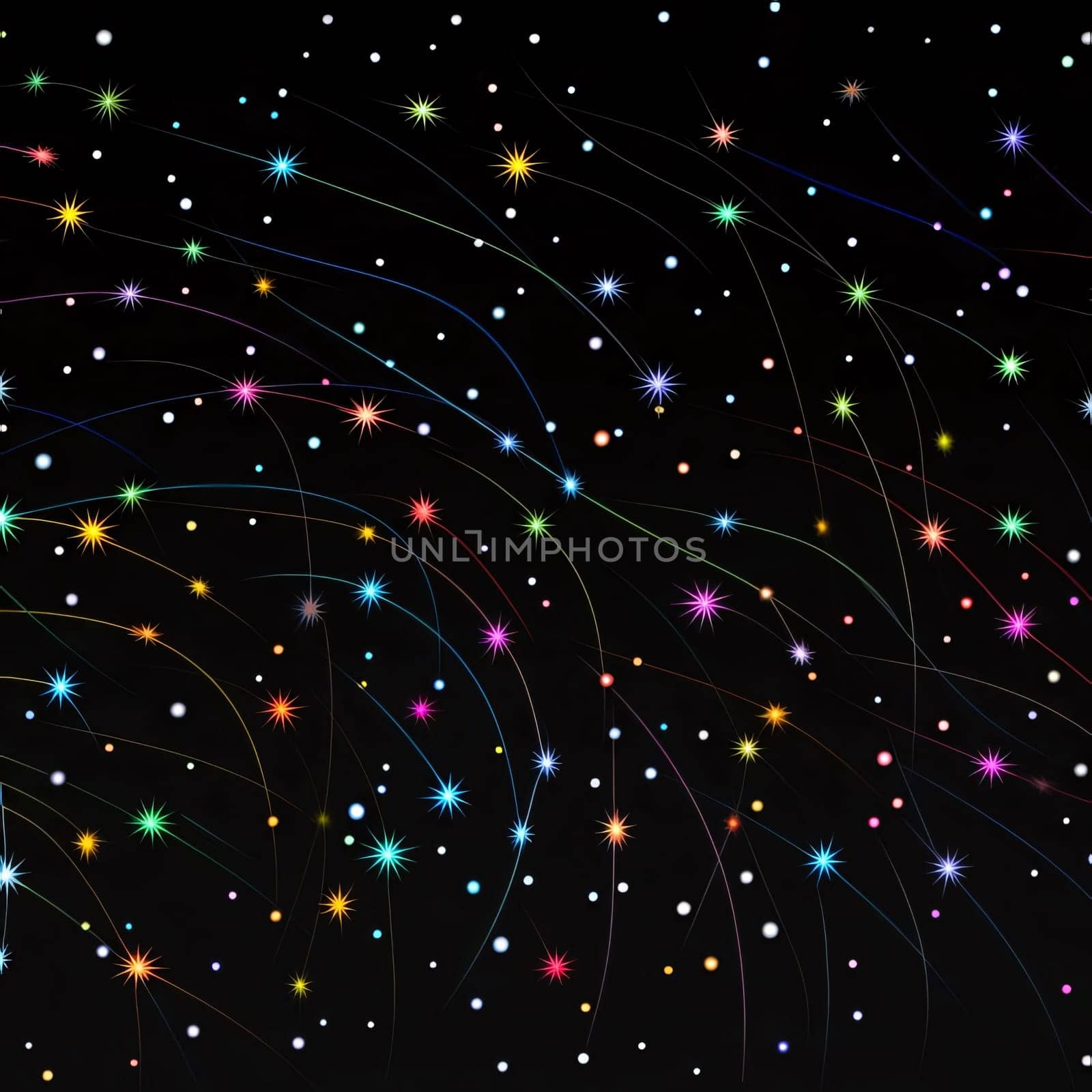 Abstract background design: abstract background with stars and sparkles on a black background.