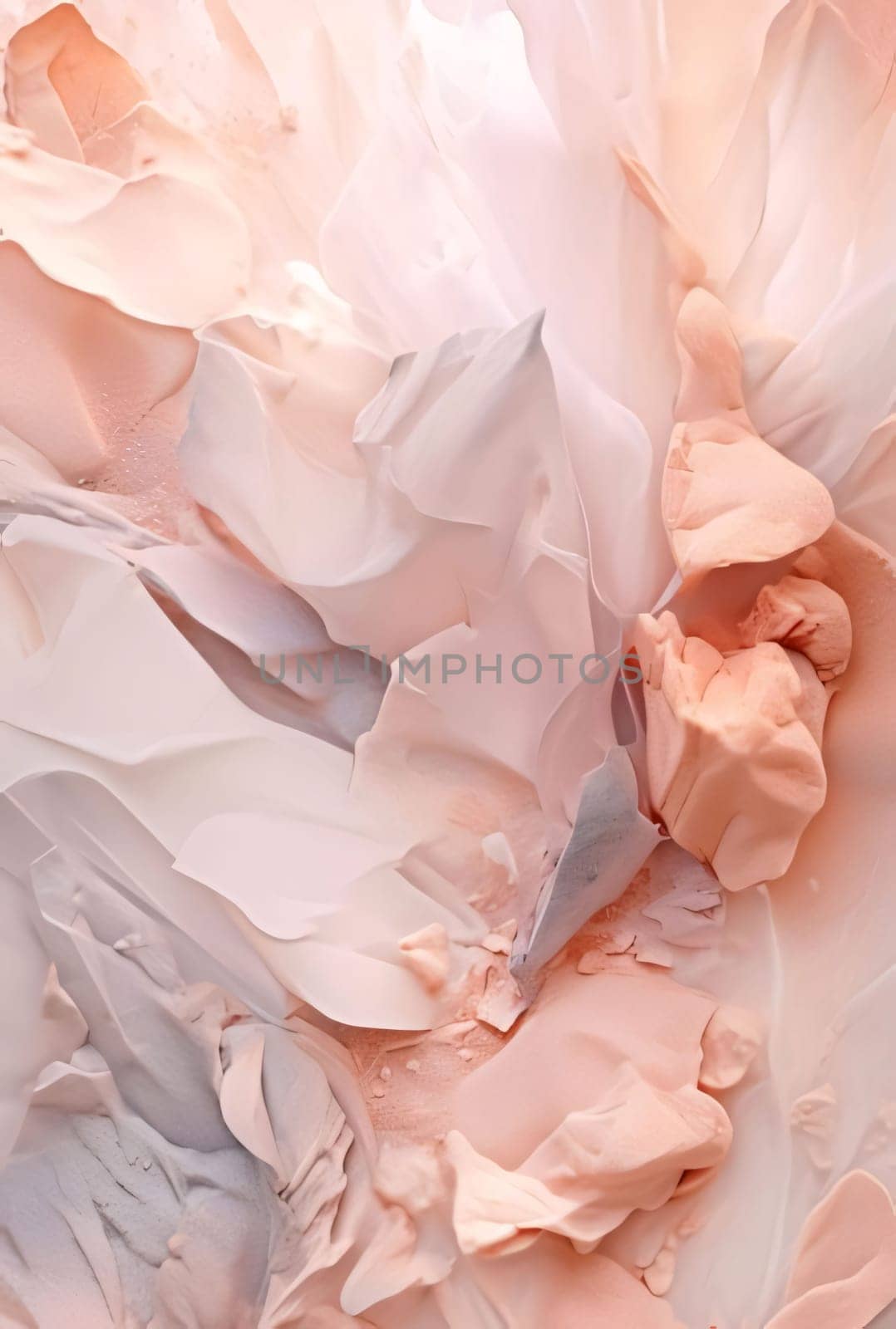 Crumpled paper background. Crumpled pink paper texture. by ThemesS