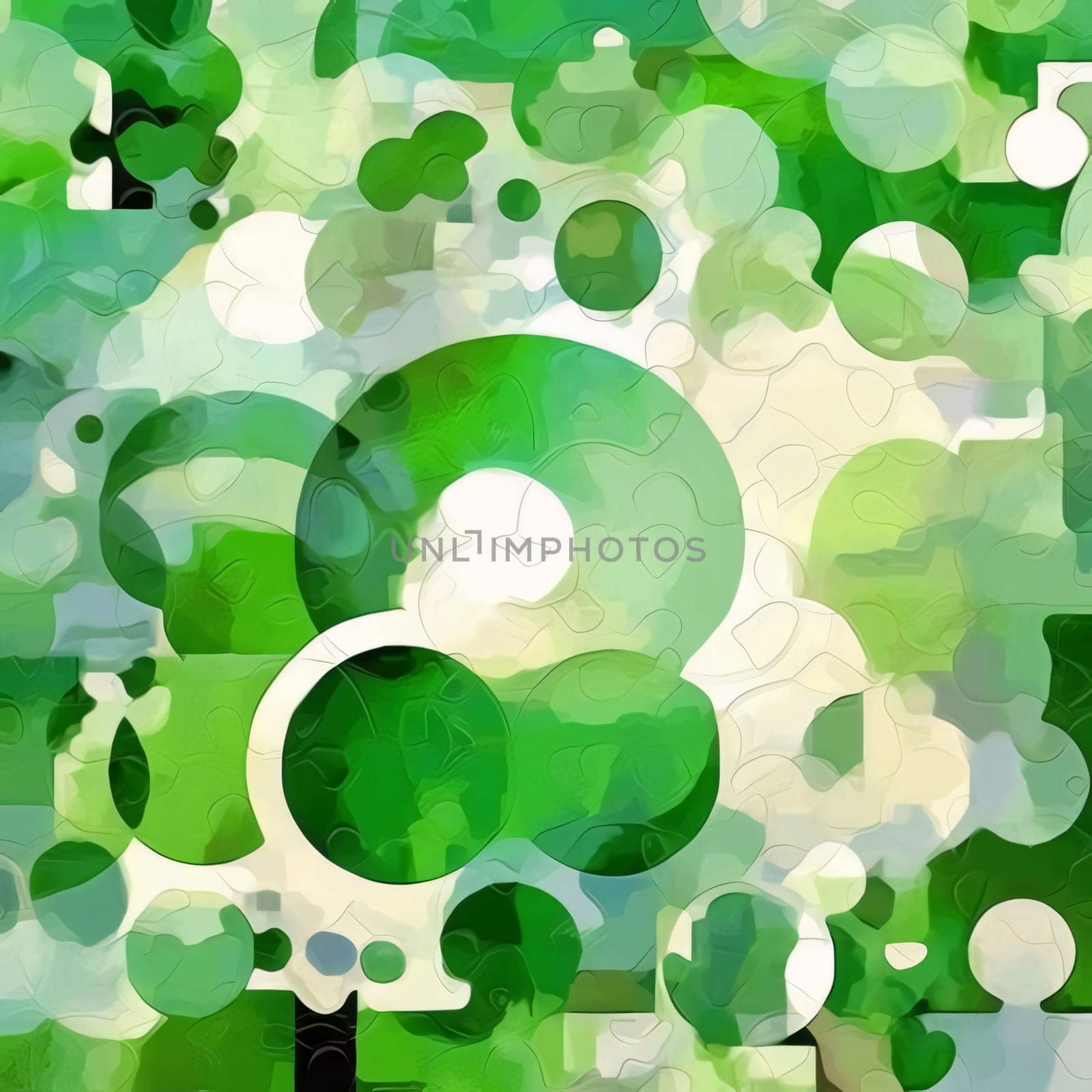 Abstract background design: abstract green background with spots and splashes of watercolor paint