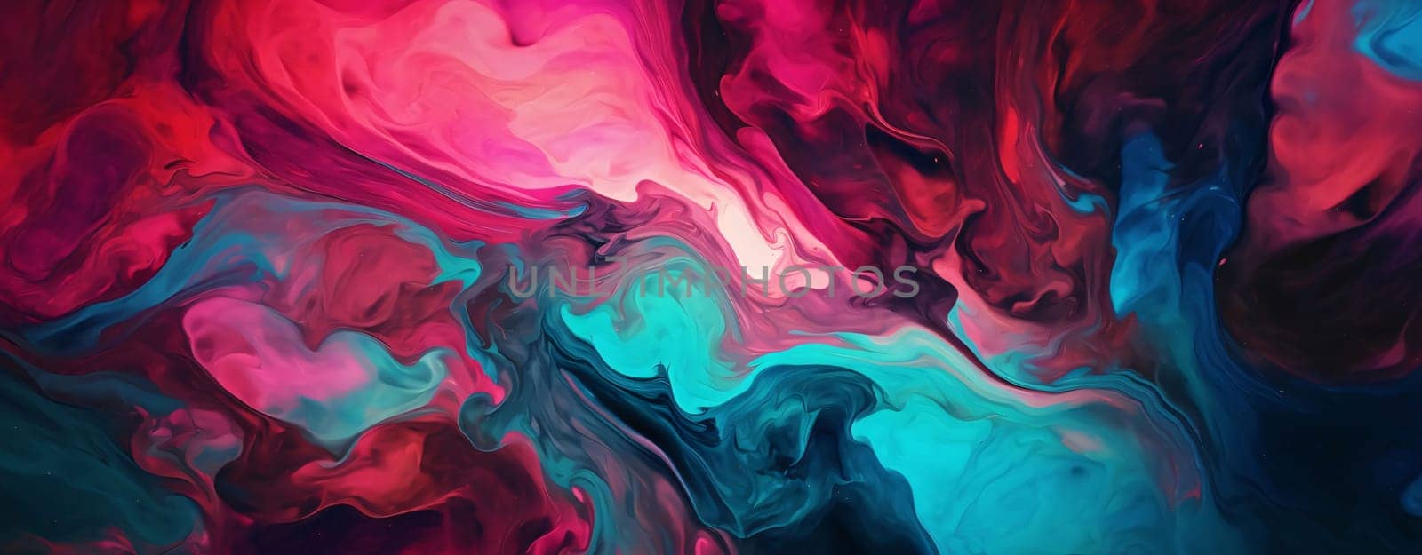 abstract background. Colorful mixing of acrylic paints in water. by ThemesS