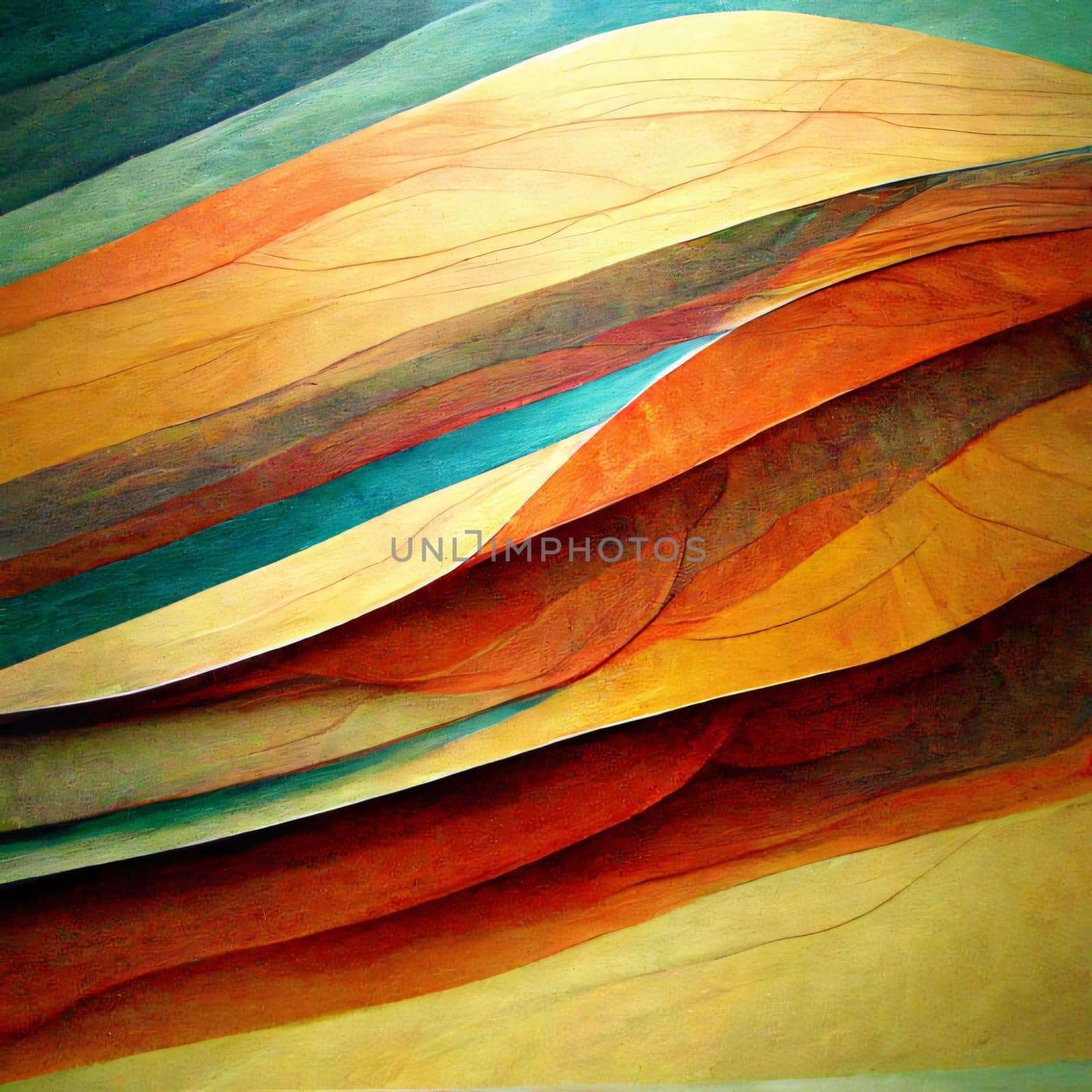Abstract background design: abstract colorful background made of curved sheets of paper with a gradient