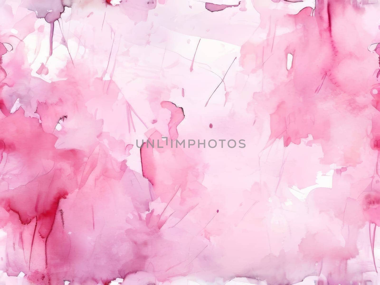 Pink watercolor background. Bright watercolor backdrop with pink brushes smears on white paper background as watercolor background with copy space.