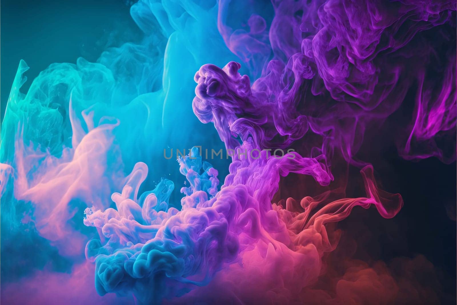 Abstract background design: Colorful smoke isolated on black background. Abstract background for your design