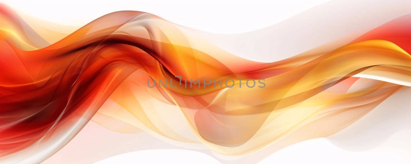 Abstract background design: abstract background with smooth flowing orange and red waves, vector illustration