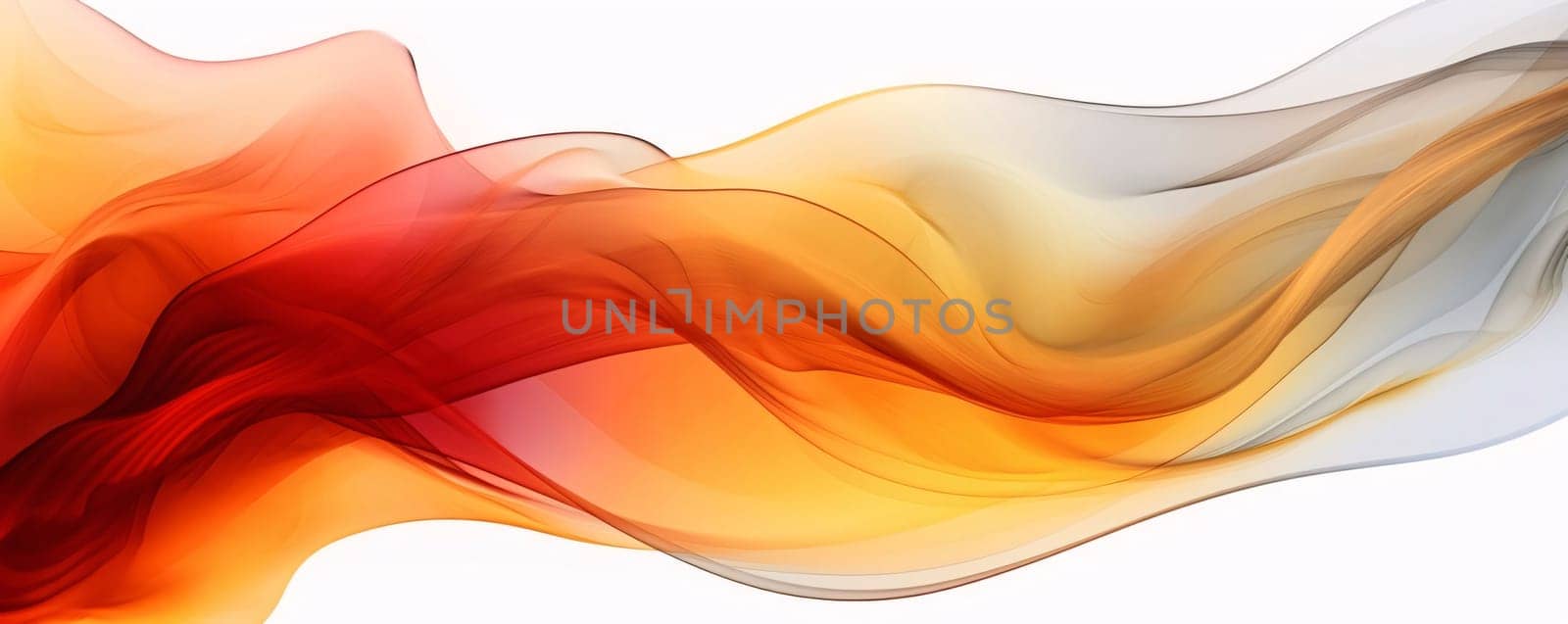 Abstract orange and red smoke on white background. Vector illustration for your design by ThemesS