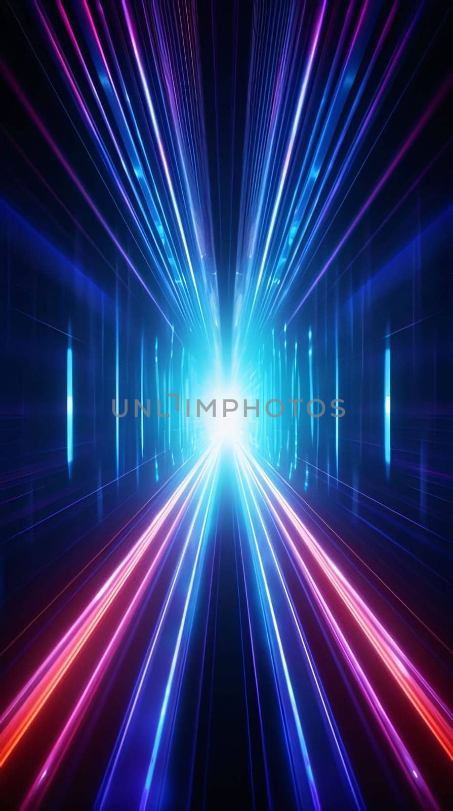 Abstract background design: Futuristic technology background with glowing lines and light effects. Vector illustration.