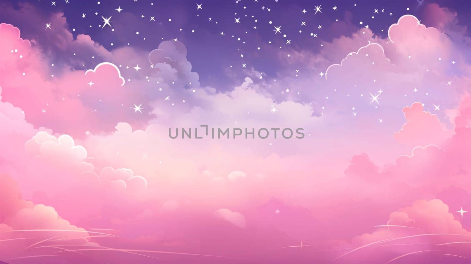 Abstract background design: Sky clouds background. Sky with clouds and stars. Vector illustration.