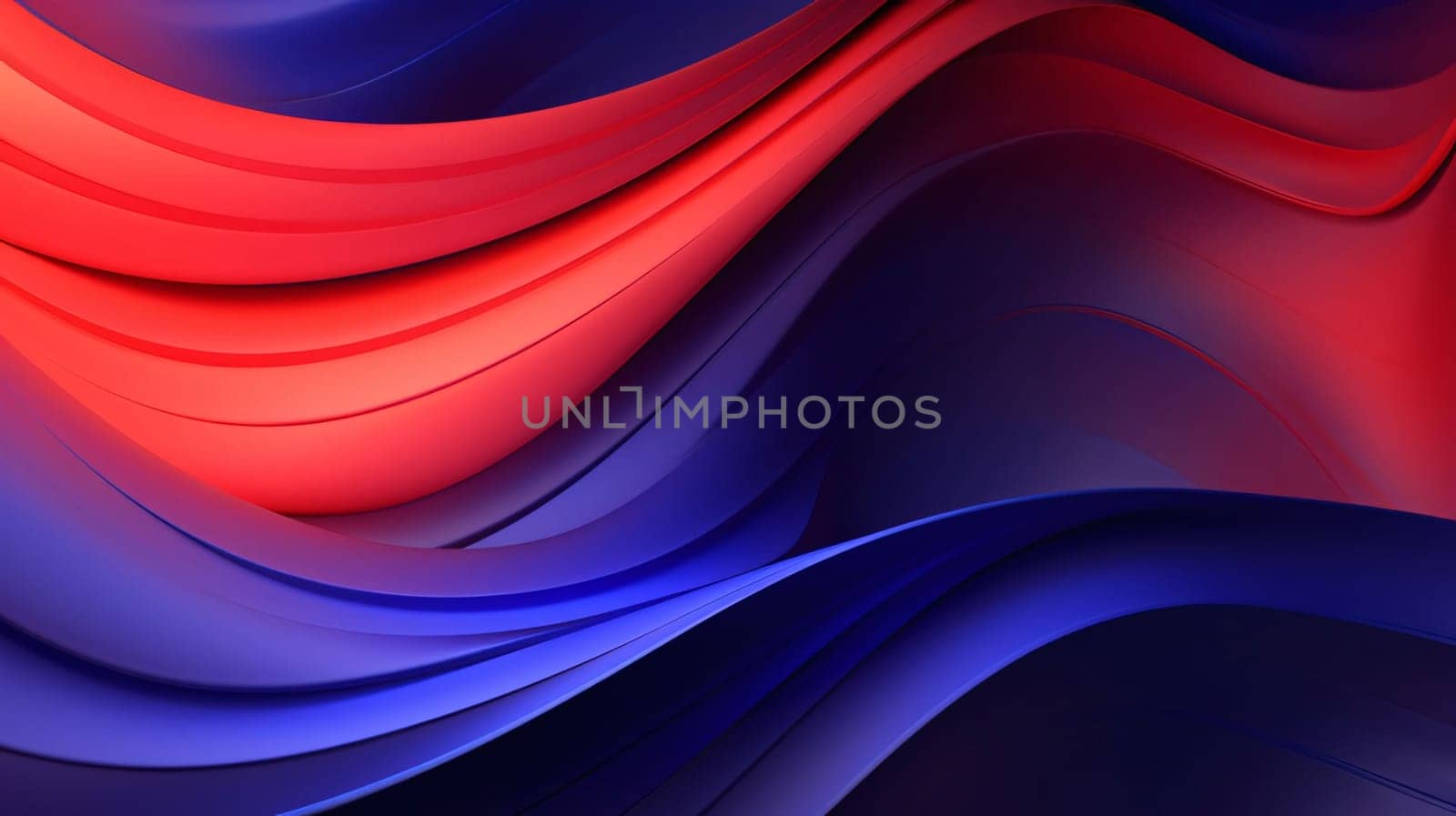 Abstract background design: abstract background with smooth wavy lines in blue and red colors