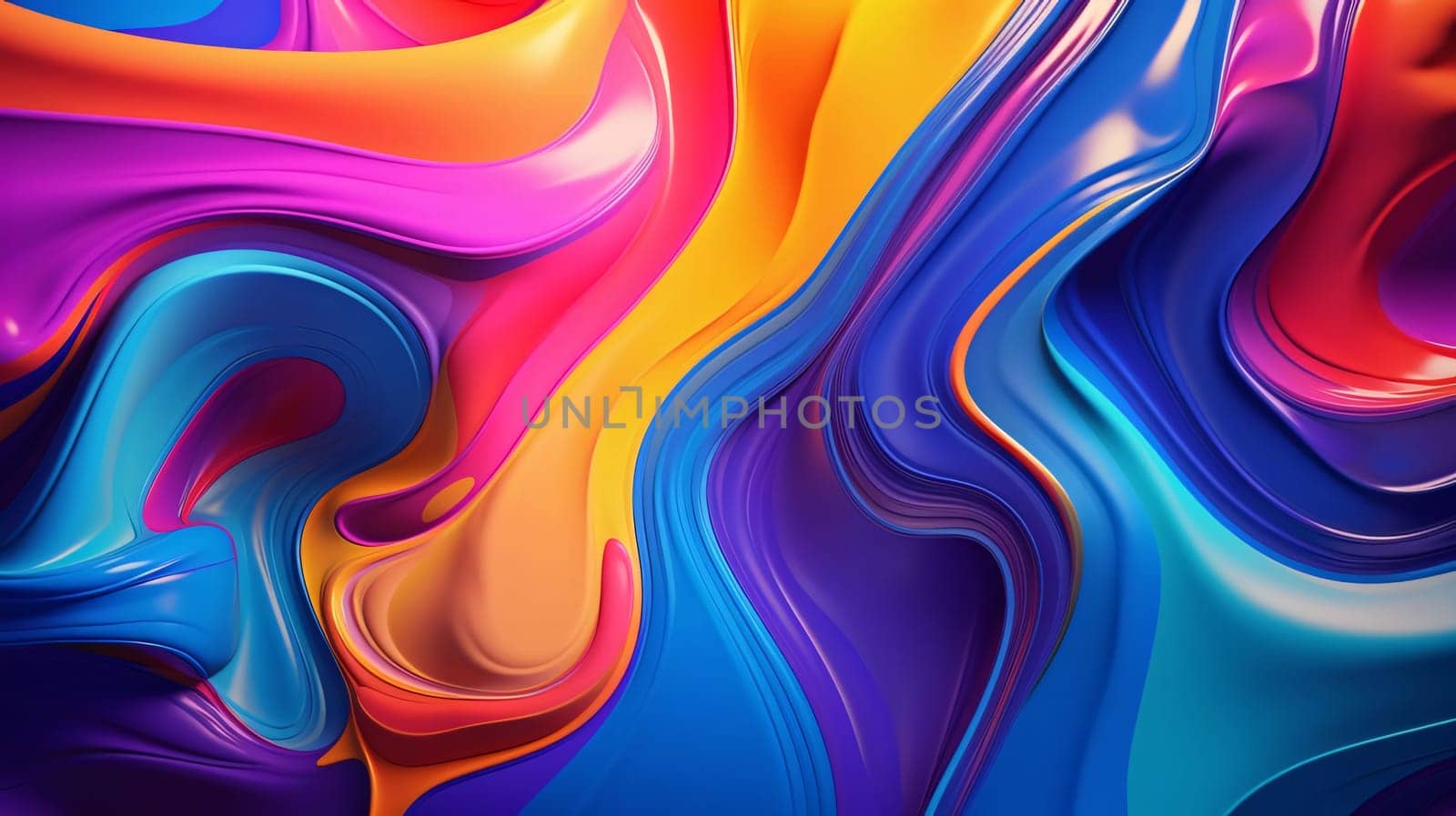 Abstract background design: 3d render of colorful abstract background with flowing liquid. Fluid art