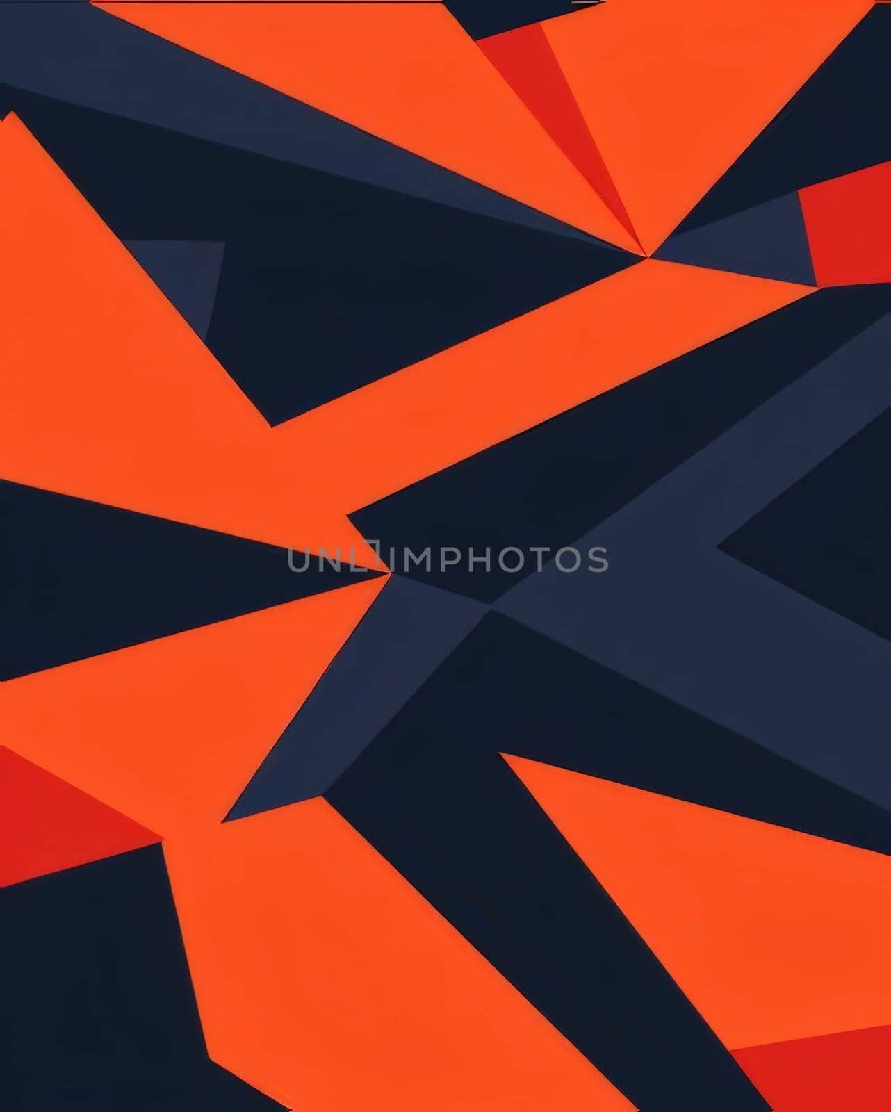 Abstract background design: Abstract background with geometric shapes in orange, black and black colors.