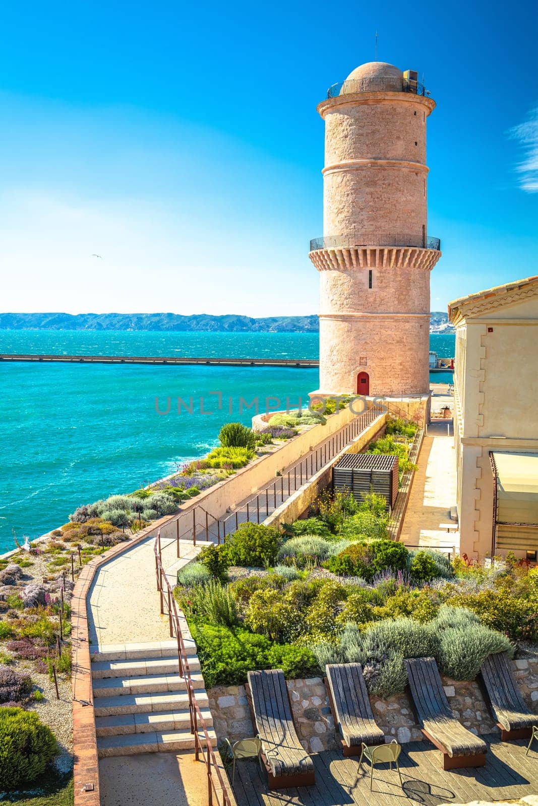 City of Marseille waterfront lighthouse view by xbrchx