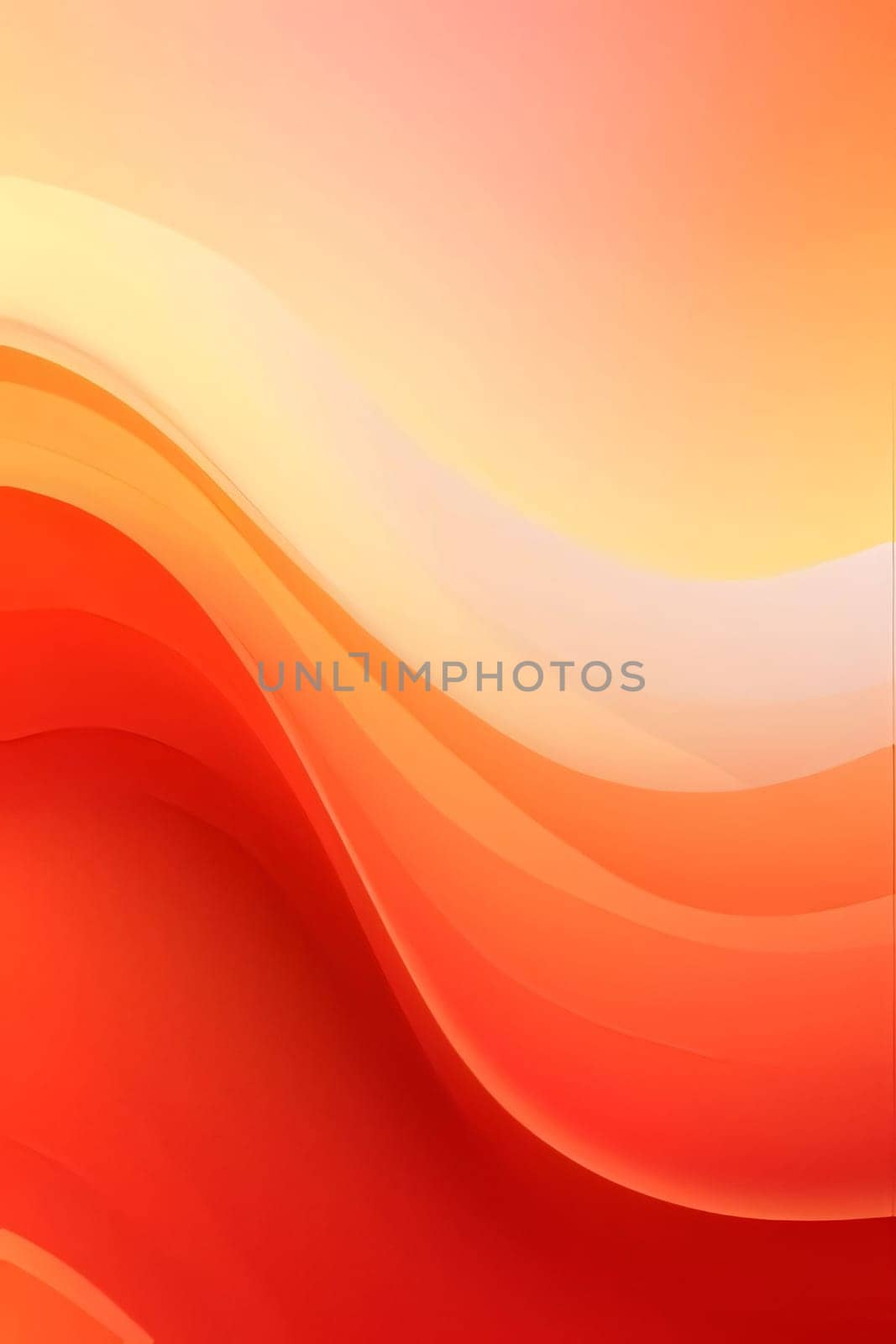 Abstract orange background with smooth lines. Vector illustration for your design. by ThemesS