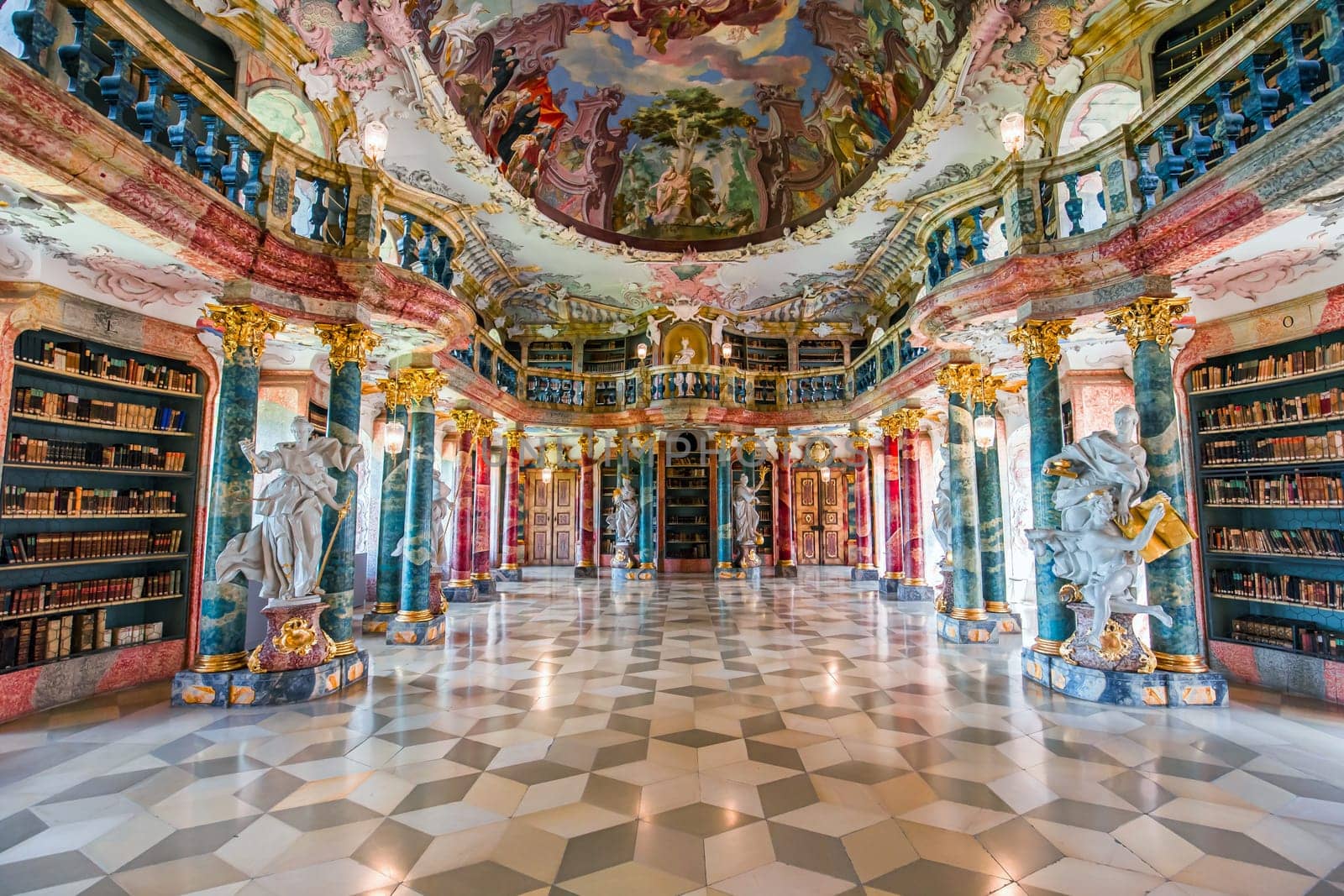 Library of Wiblingen abbey, bavaria, germany by photogolfer