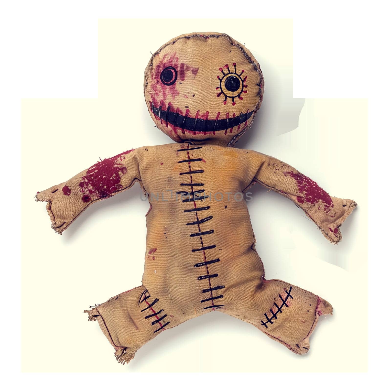 Cut out photo of halloween voodoo doll ai generated image
