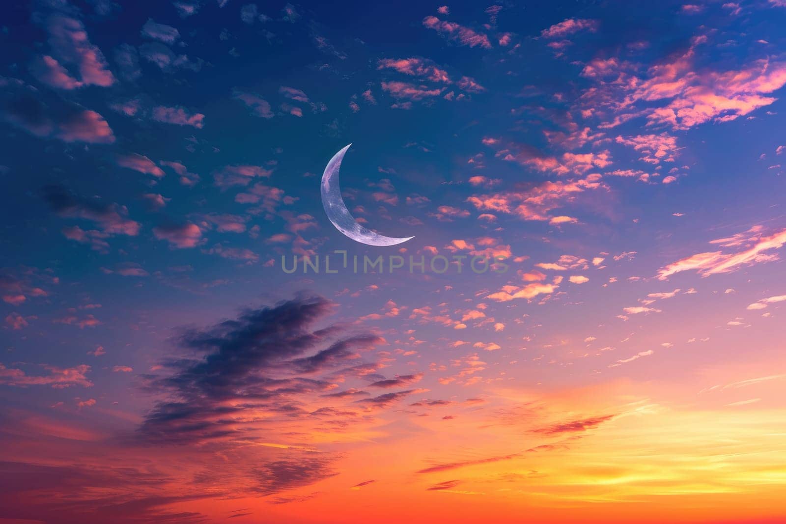 Crescent moon in the beautiful sky AIG51A.
