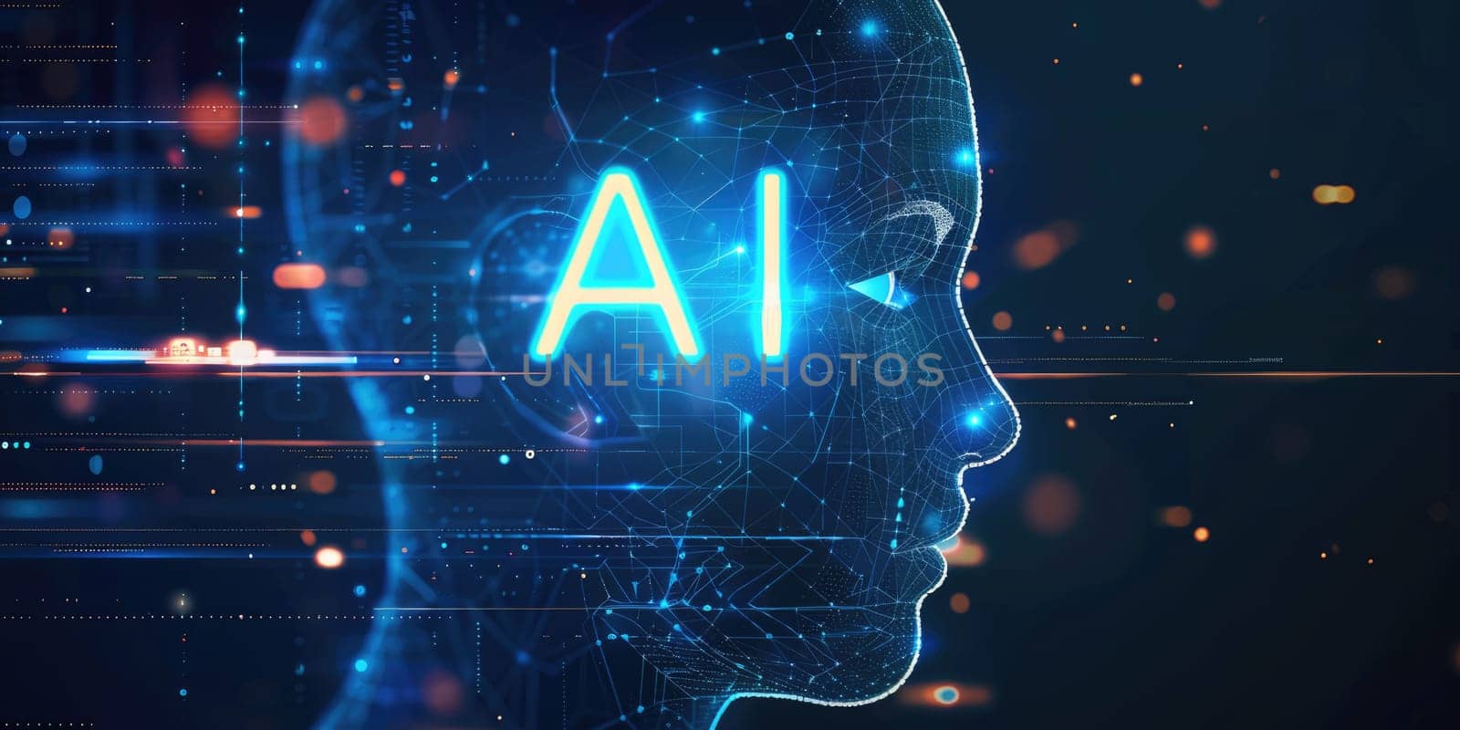 Interact with AI artificial intelligence brain processor in concept of AI artificial intelligence engineering, big data and AI machine learning to use generative AI for business support. LLMs