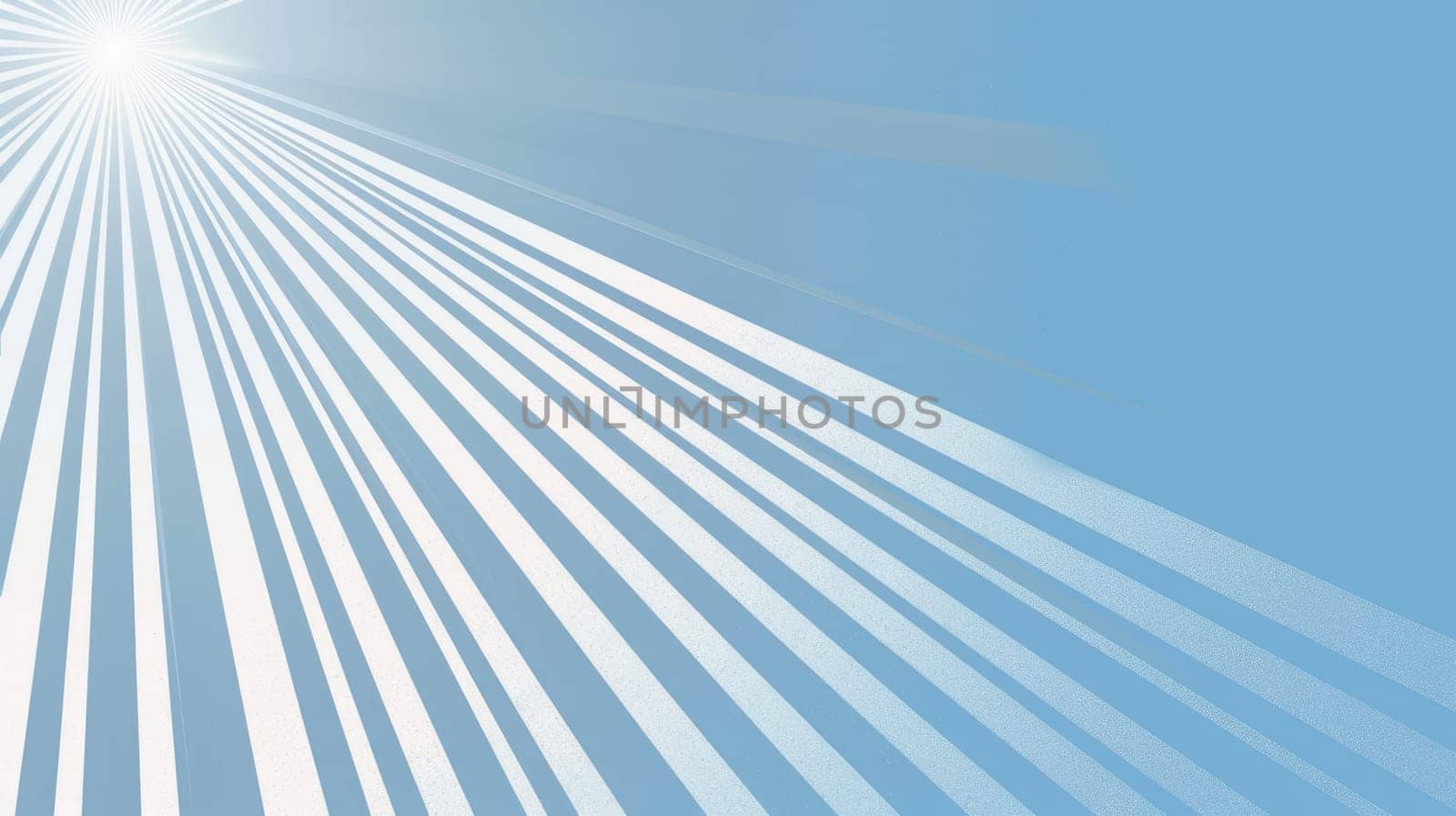 The sun shines through fluffy clouds in an electric blue sky, creating a stunning pattern of tints and shades with hints of peach and magenta AIG50