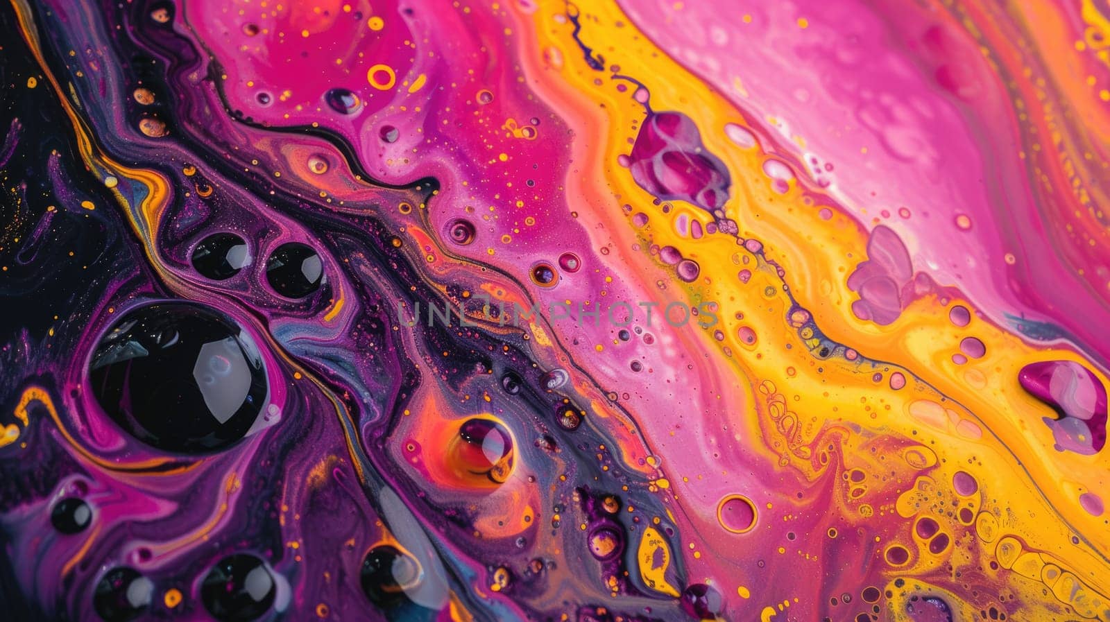 An artistic abstract acrylic painting with features various shades of various color, with lighter tones accenting the center. The paint is swirled and blended to create a dreamlike quality. AIG42.