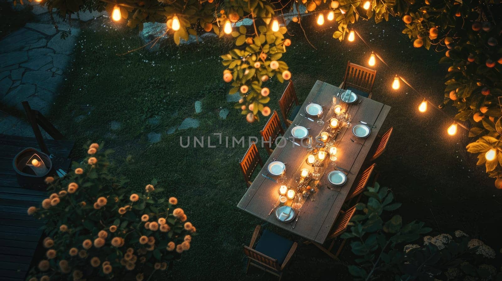 A wooden fence adorned with a string of lights, creating a magical ambiance for any event. Enhance your landscape with this charming light fixture AIG50