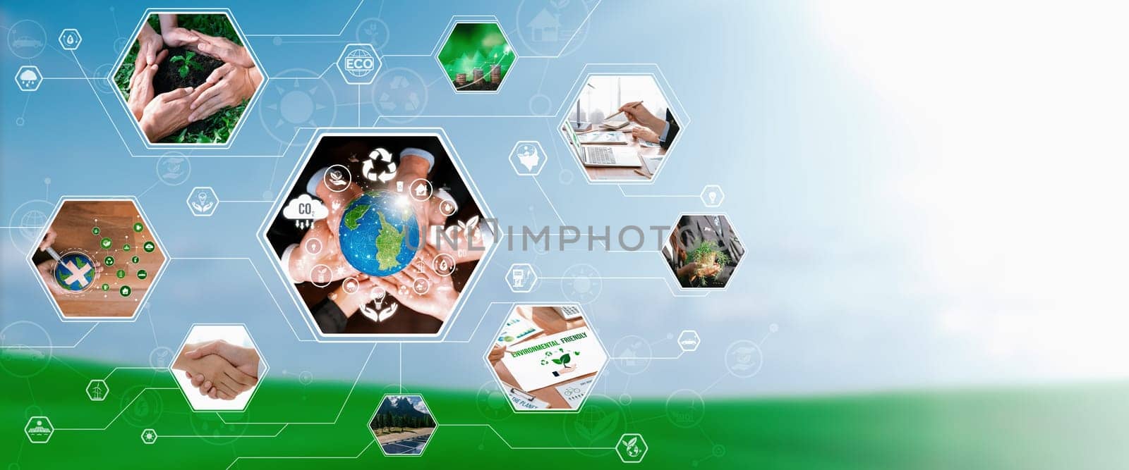 Green business ESG management tool to save world future concept model case idea to deal with bio carbon waste cycle data for better day of city life while building jobs, money, LCA tax and profit .