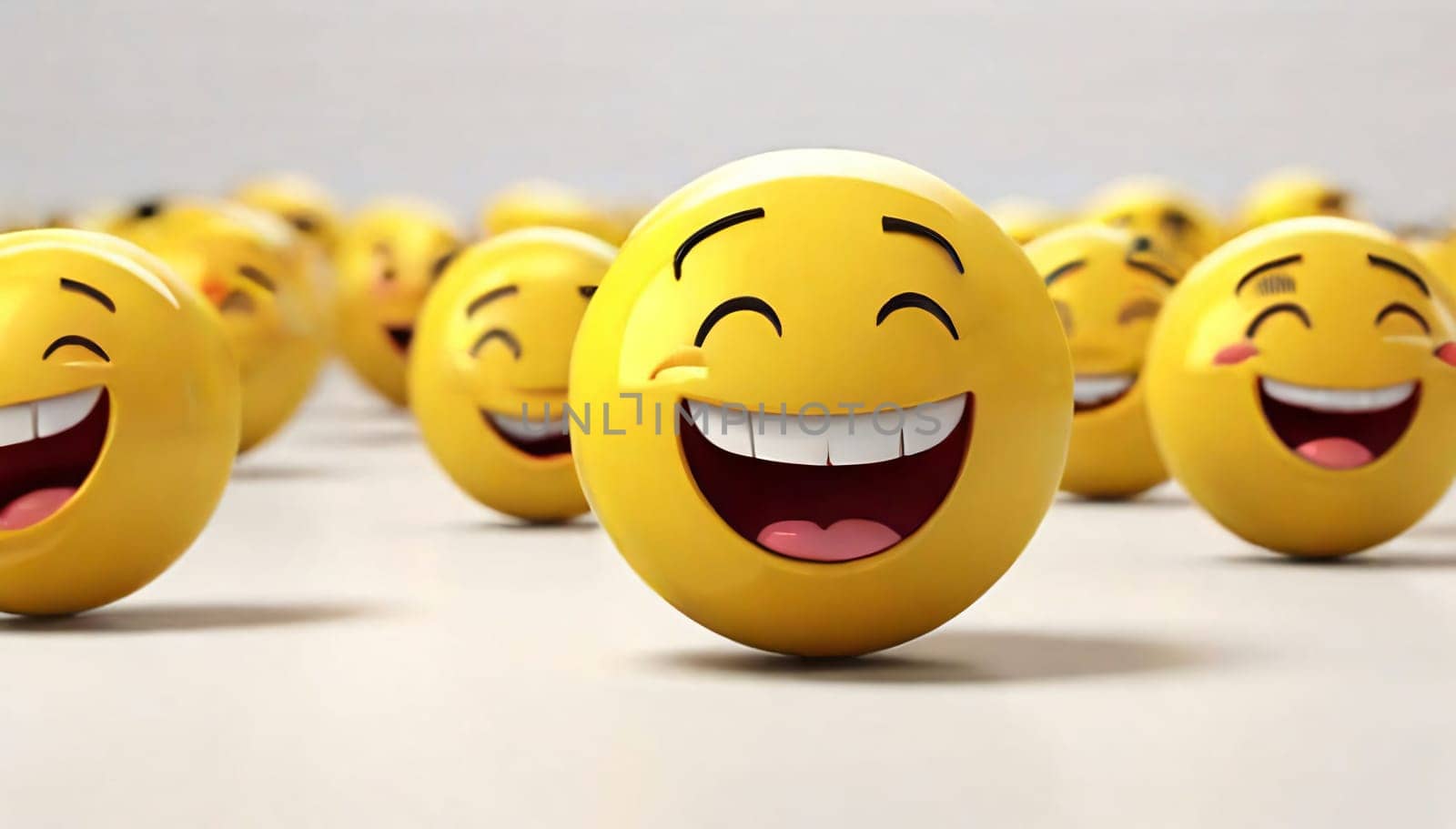 Happy emoticon expression background for content creation and multimedia setup Yellow smiley faces happiness joy, cheerful emotion symbols
