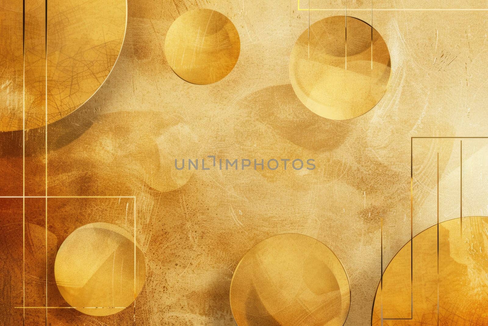 Golden textured background with 3d effect and golden balls AIG51A.