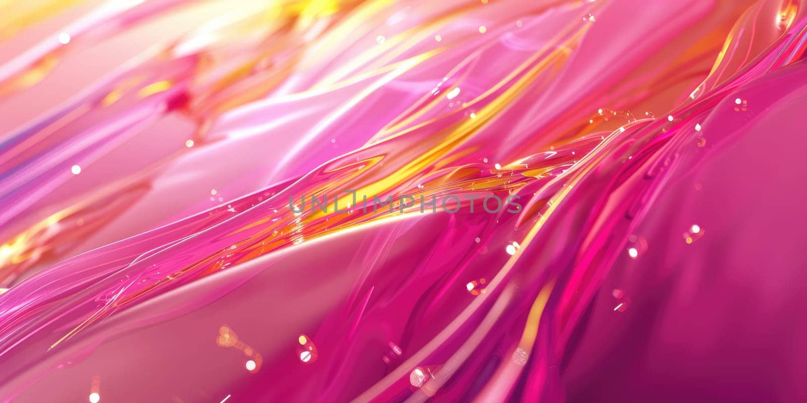Pink and yellow abstract background with a glossy, wavy surface. AIG51A.