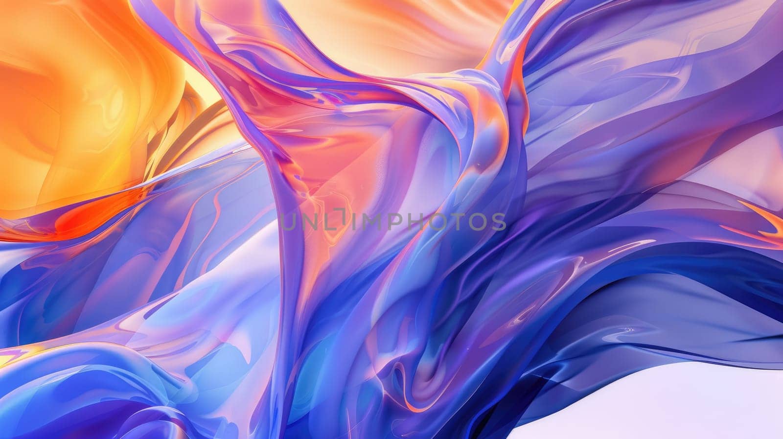 Blue and orange abstract painting. AIG51A.