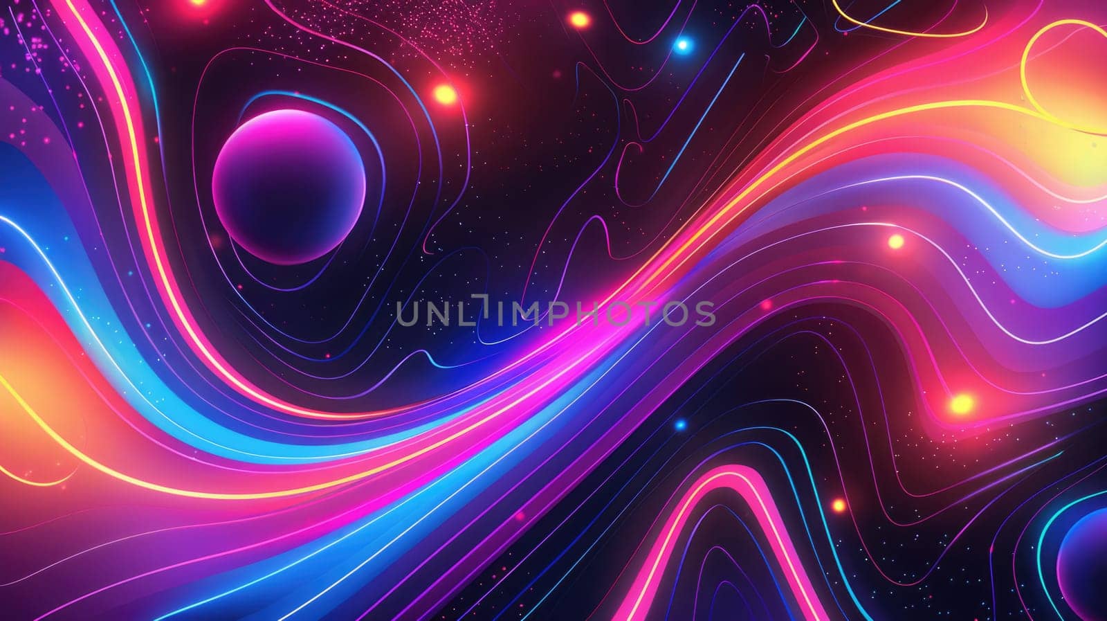 A close up of a vivid array of neon lights glowing in shades of purple, pink, magenta, and violet against a dark background, resembling an organism or plant with striking visual effect lighting AIG50
