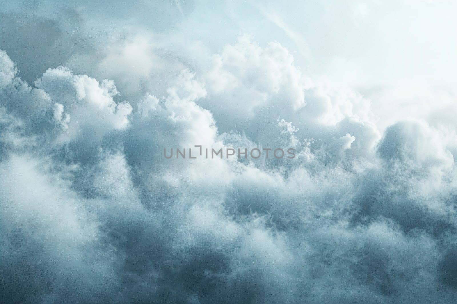 Thick clouds of white smoke or steam. Horizontal background. Generated by artificial intelligence by Vovmar