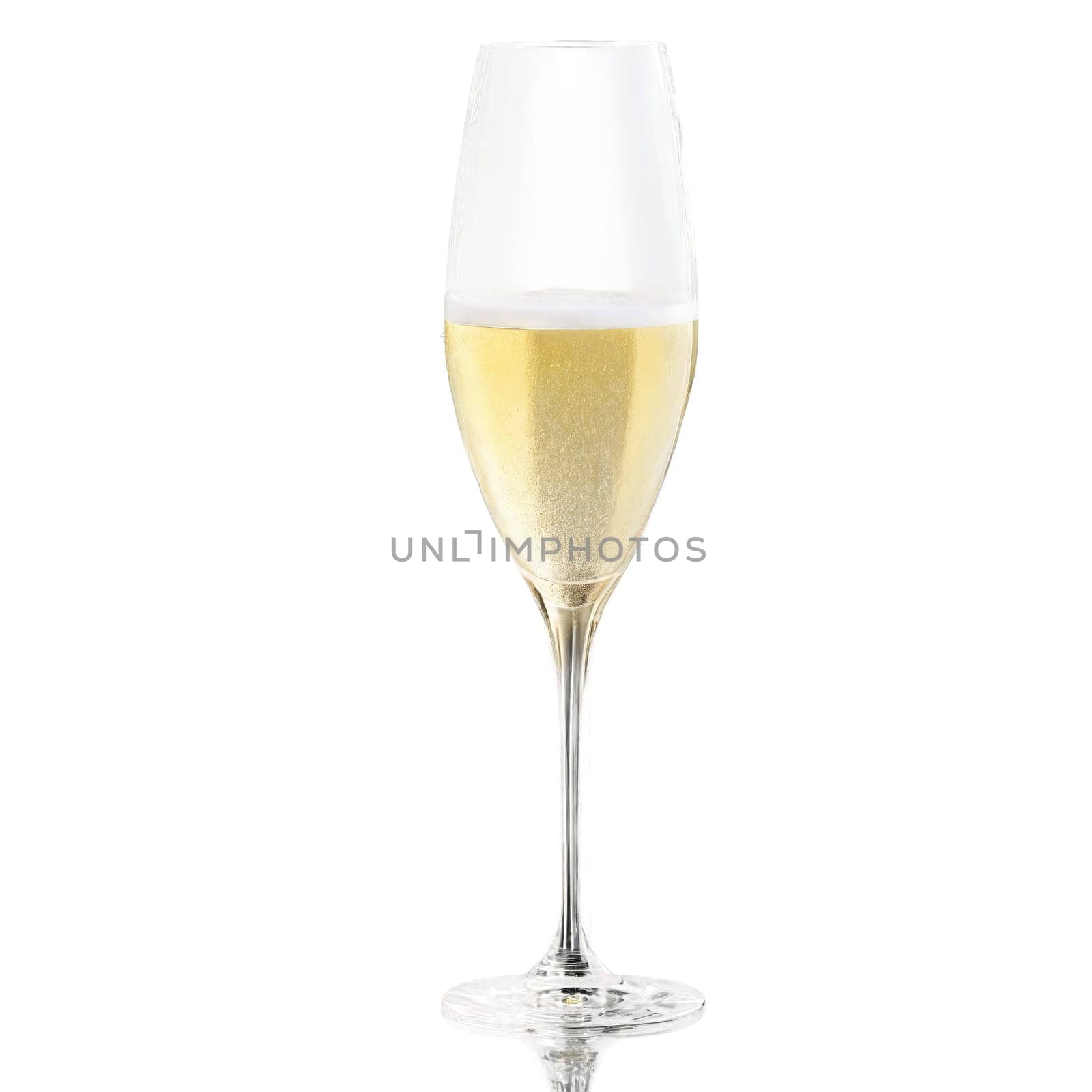 Close-up wine glass, isolated on transparent background