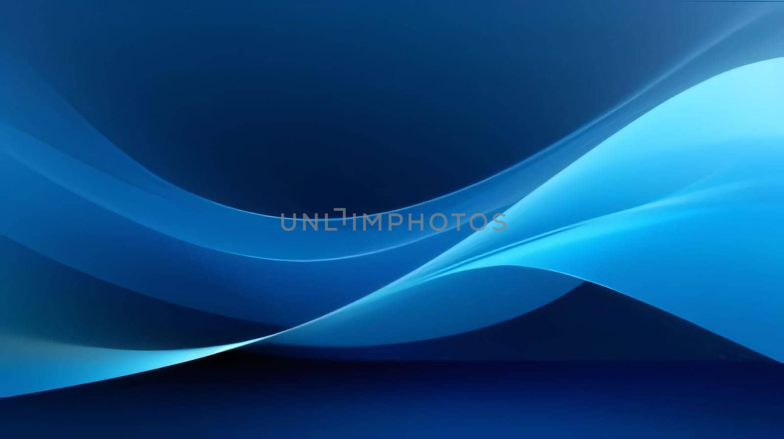 Abstract background design: abstract blue background with smooth lines and space for text or image