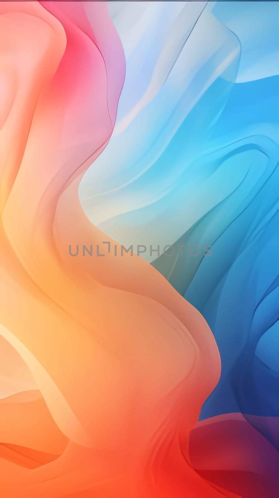 abstract background with smooth lines in blue, orange and pink colors by ThemesS