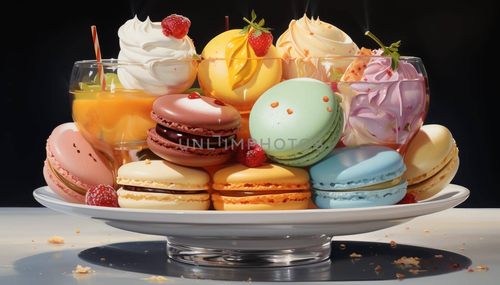 Close-up of multicolored macaroon by Nadtochiy