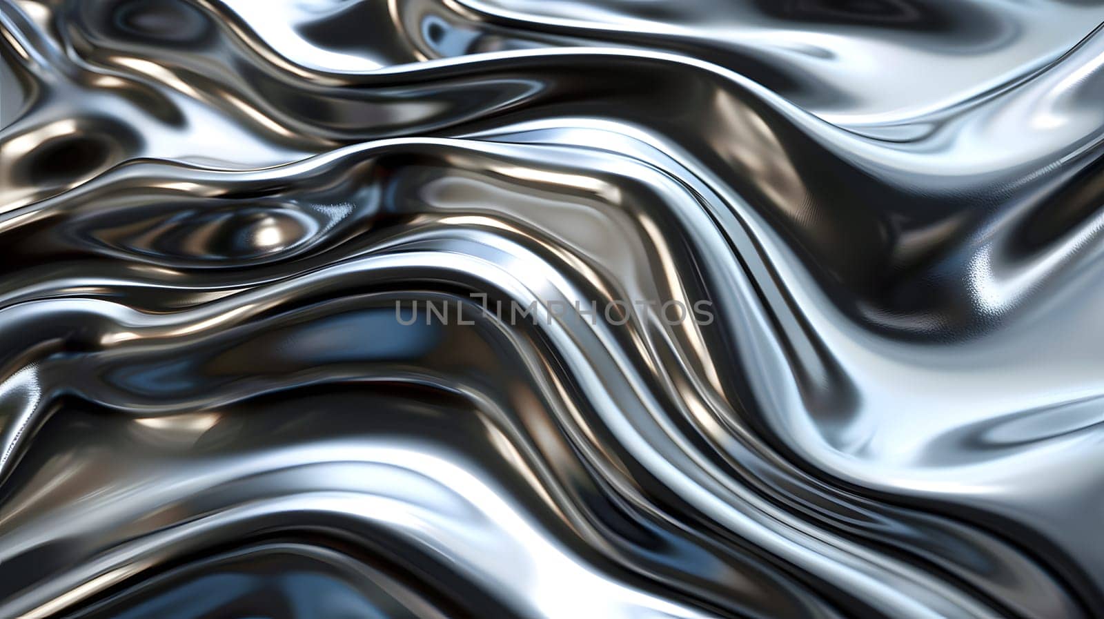 a close up of a metal texture with waves by Nadtochiy